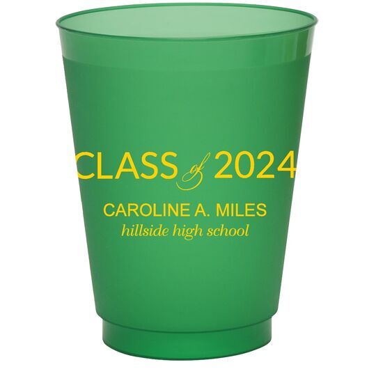 Bold Class of Graduation Colored Shatterproof Cups
